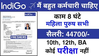 Airport में निकली भर्ती  Indigo job vacancy 2024  indigo 10th pass job  airport jobs in india [upl. by Daveda]