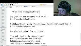 Understanding the poetic meter of Shakespeares sonnet 22 this is a hot poem [upl. by Maitilde]