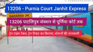 13206Purnia Court Janhit Express Train Information [upl. by Mahla478]