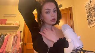 ☆One minute asmr ☆ body scratching collarbone tapping jewellery triggers🤍 by bambi sarah asmr [upl. by Acinnad]