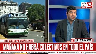 Este jueves no habrá colectivos en todo el país [upl. by Roosnam]