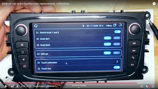 Android car radio touchscreen replacement calibration [upl. by Anerda694]