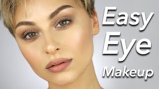 Easy Eye makeup Tutorial for Beginners No Eyeliner  Alexandra Anele [upl. by Leoy]