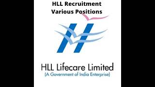 HLL Recruitment  Various Positions jobvacancies govtjobs [upl. by Bergwall]