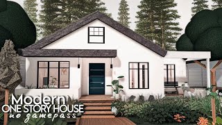 BLOXBURG Modern One Story House Build  no gamepass 60k ♡ [upl. by Aluin346]