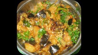 Kathiyawadi restaurant style Ringan Bateta rasadar ringan batata nu shaak  Brinjal potato recipe [upl. by Enicar]