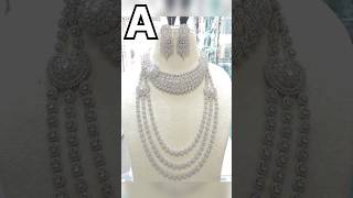 Choose your name first latter and see your diamond necklacen latestcollection2024 newfancydesigner [upl. by Atiuqehc]