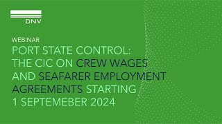 Webinar CIC on Crew Wages and Seafarer Employment Agreements [upl. by Atirac627]