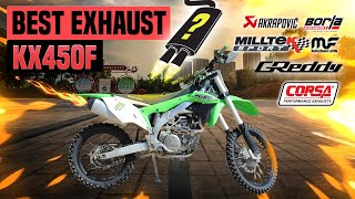 Kawasaki KX450F Exhaust Sound 🔥 FMFSupermotoYoshimuraReviewModsUpgradeAkrapovicPro Circuit [upl. by Suiradel593]