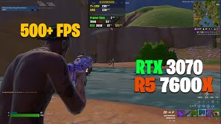 7600X amp RTX 3070  Fortnite Performance Mode [upl. by Tur]