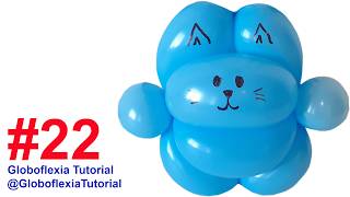 Como Hacer un Gato con un Globo GLOBOFLEXIA [upl. by Hamlen]