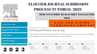 How to submit research articles to Elsevier journals Elsevier submission tutorials Complete guide [upl. by Anne-Marie691]