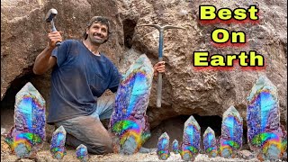 Finding Worlds Best Iridescent Hematite Crystals  Graves Mt Georgia [upl. by Nojad]