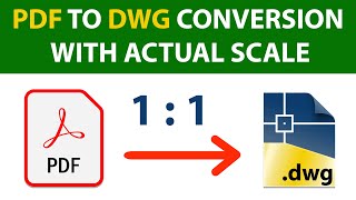 PDF TO DWG CONVERSION WITH ACTUAL SCALE  AUTOCAD PDF TO DWG [upl. by Alledi]