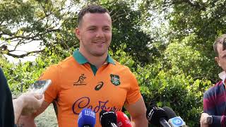 Dylan Pietsch  Lions Jersey Launch  Wallabies [upl. by Ahsirtak354]