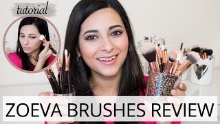 Zoeva Rose Gold Brushes Review amp Demo  Le Beauty Girl [upl. by Kcirredal]