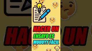 HACER UN ENSAYO ES MUUUYY FÁCILshorts ensayos escritura viral redaccion [upl. by Ahsenaj]