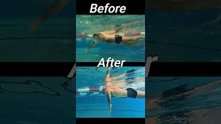 Catch beforeafter in 1 day Daniel swimming freestyleswimming freestylestroke [upl. by Falkner]