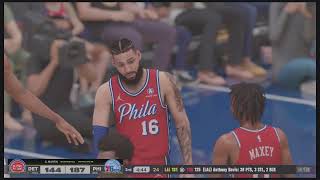 Detroit Pistons vs Philadelphia 76ers NBA2K25 Gameplay PS5 Part 2 [upl. by Narual803]