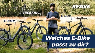 EBike Kaufberatung City Trekking oder SUV Vergleich amp Tipps 🔄🔍  Rebikecom [upl. by Enidualc438]