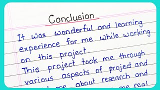 Conclusion for file  How to write Conclusion  Conclusion for project file Project File Decoration [upl. by Tlihcox]