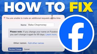 How to Fix quotCant Change Facebook Page Namequot Problem in 2024  StepbyStep Troubleshooting Guide [upl. by Bailey150]