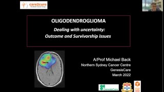 Dr Michael Back  Oligodendroglioma Education Day [upl. by Akcir]