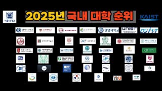 2025 QS 한국 대학순위 [upl. by Tallula]