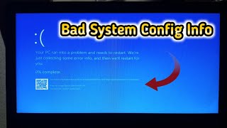 How To Fix Bad System Config Info Error Windows 1110  BADSYSTEMCONFIGINFO Error Tutorial [upl. by Odnala671]