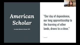 American Scholar and quotSelfReliancequot  Ralph Waldo Emerson and New England Transcendentalism [upl. by Rahcir492]