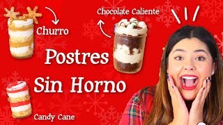 3 Postres de Navidad FÁCILES Y SIN HORNO  RebeO [upl. by Vikky]