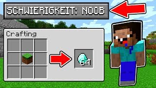 NOOB SCHWIERIGKEIT IN MINECRAFT [upl. by Nertie]