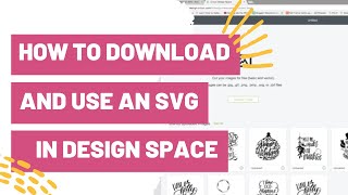 How to Download and use an SVG in Cricut Design Space [upl. by Orelia]