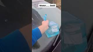 how to defrost windscreen ice cold water winter shorts [upl. by Aciraj]