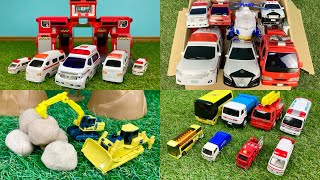 【はたらくくるま 21分🚑🚒🚓】救急車 消防車 ショベルカー大活躍！Ambulances fire trucks and excavators are a big hit [upl. by Drofub]