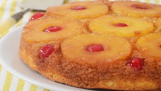 Pineapple Upside Down Cake Recipe Demonstration  Joyofbakingcom [upl. by Hpeosj]