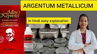 Argentum metallicum homeopathic medicine Allens keynotes materia medica in hindi easy explanation [upl. by Ogden]