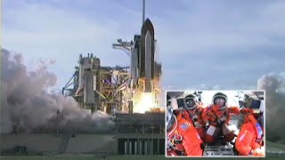 Astronauts Laughing as they Launch to Space Atlantis STS122 [upl. by Rapsag]