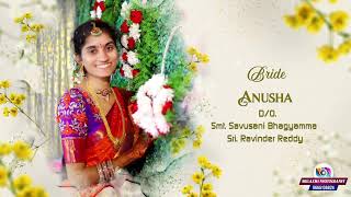 Anusha  Prashanth Reddy Wedding Invitation II Srilaxmi Photography 9666106824 II [upl. by Bradeord]