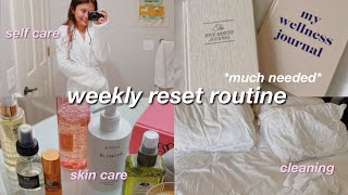 WEEKLY RESET ROUTINE cleaning organizing self care amp more [upl. by Amabil514]