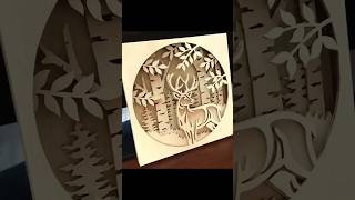 My first shadow box project  deer scene scroll saw pattern [upl. by Adaven41]