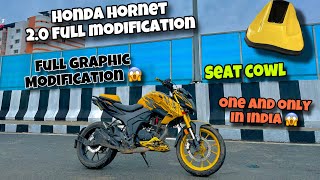 Honda hornet 20 full modifiedSeat Cowl for Hornet 20hornet 20 seat cowlHornet 20 modified [upl. by Emia547]