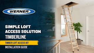 How to install a Werner Timberline Complete Timber Loft Access Kit [upl. by Asreht453]