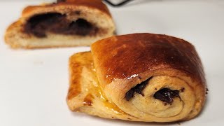 Its one of the Frenchs favorite sweet bites Chocolate croissant homemade recipe [upl. by Tertia]