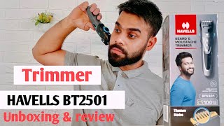 Havells Beard trimmer BT5301 unboxing and review 🤙 Best trimmer under rs 1500 [upl. by Adina]