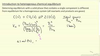 Introduction to Heterogeneous Chemical Equilibrium [upl. by Pyle]