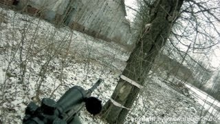 Airsoft Game WE M14 in the Snow First Round 20022011 [upl. by Aleirbag]