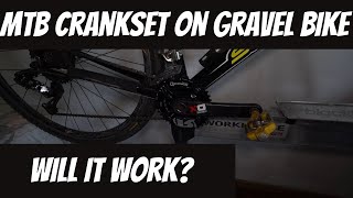 Crankset Mtb to Gravel Bike Conversion How to Install for Very Low Gears [upl. by Penoyer]