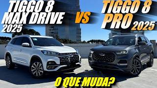 NOVO TIGGO 8 PRO 2025 vs TIGGO 8 MAX DRIVE 2025  A EVOLUÇÃO O que realmente muda [upl. by Lakym]