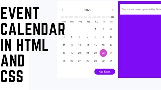 How to make a event calendar  Source code [upl. by Joya]